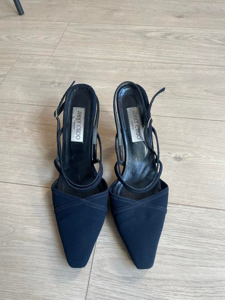 Vintage Jimmy Choo Hakken - Maat 40 (valt als 38), Ophalen of Verzenden, Gedragen, Zwart, Pumps