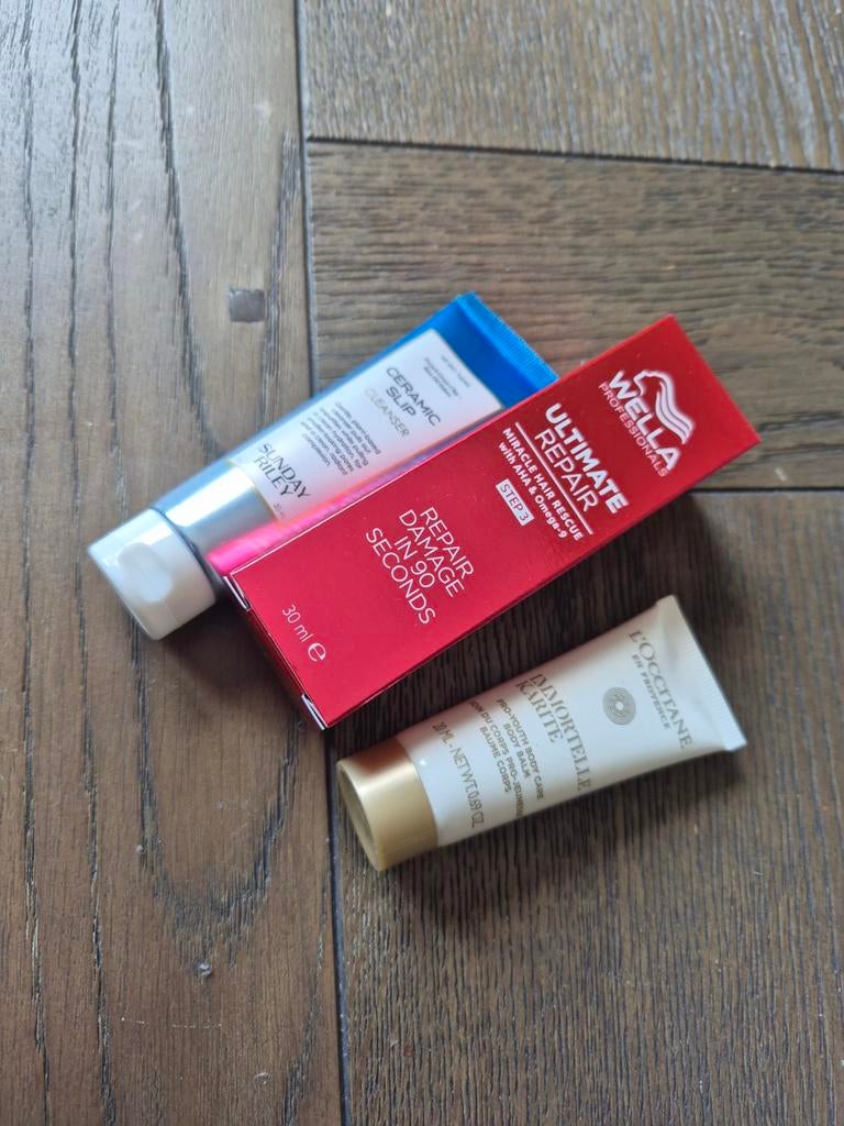 Wella ultimate repair, cermic slip cleanser en l'occitane, Overige kleuren, Gehele gezicht, Nieuw, Ophalen of Verzenden