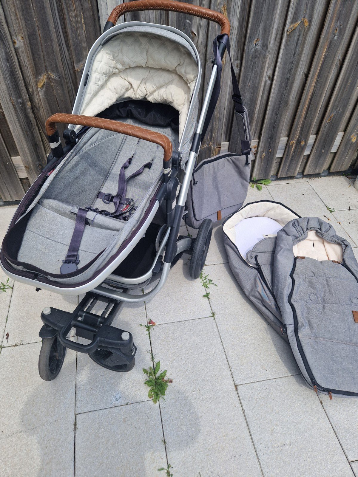 Joolz Geo Combiwagen met Reiswieg en Voetenzak, Gebruikt, Combiwagen, Verstelbare duwstang, Ophalen