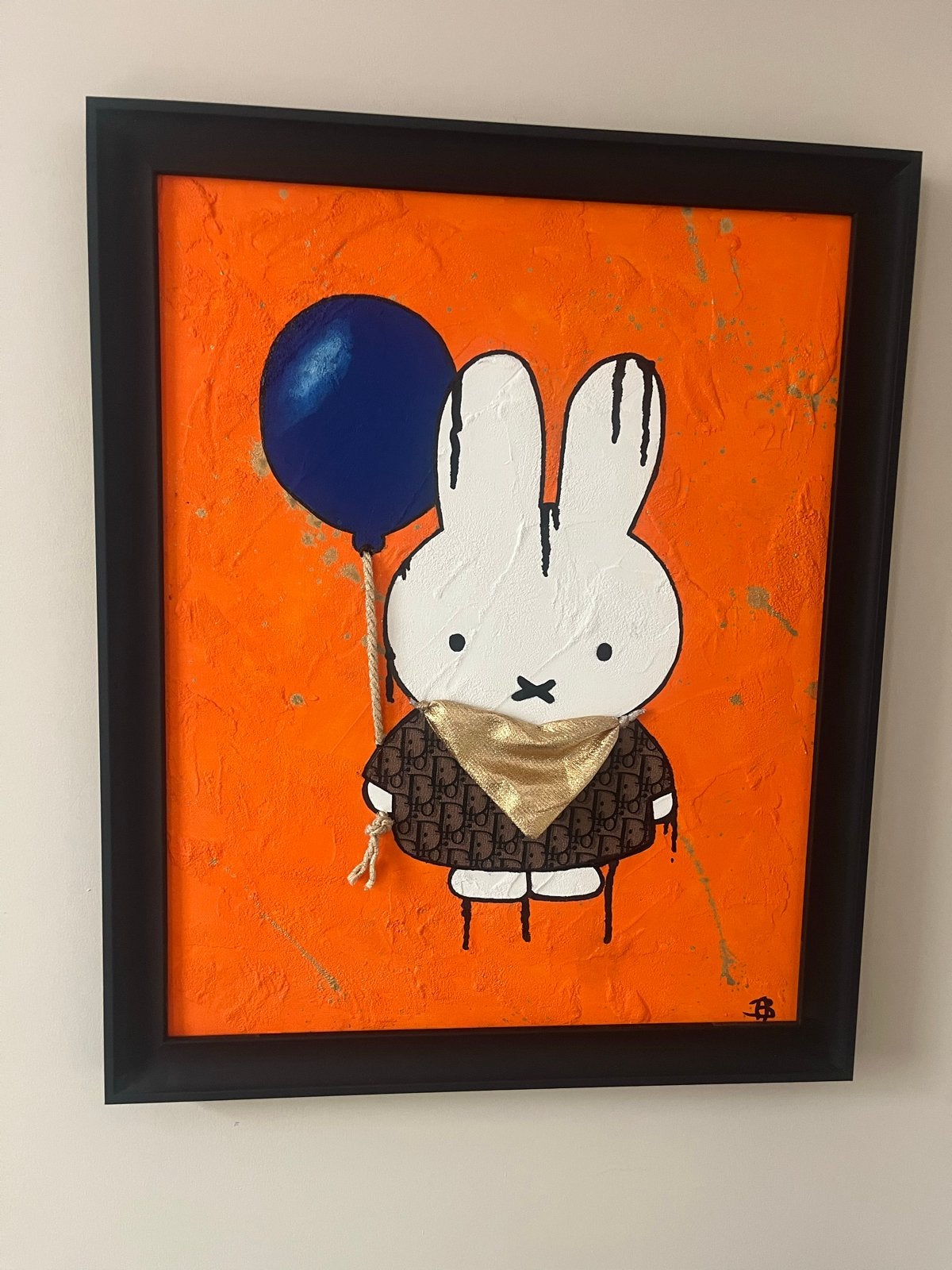 Uniek Nijntje kunstwerk, 40x50cm, 3D-effect, Ophalen of Verzenden, Gemengde techniek, Overige materialen