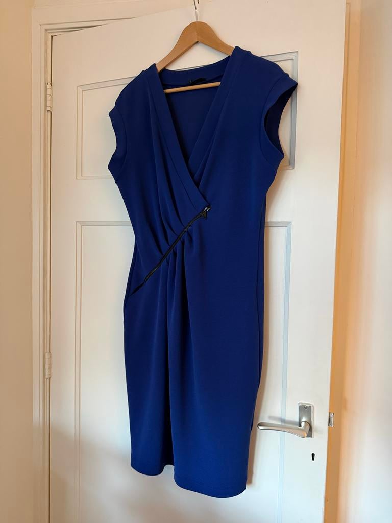 Prachtige mouwloze jurk Sinequanone maat 42, Kleding | Dames, Jurken, Zo goed als nieuw, Maat 42/44 (L), Blauw, Knielengte, Ophalen of Verzenden