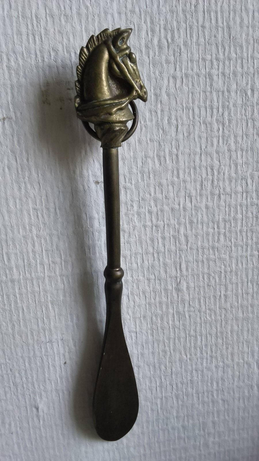 antieke messing schoenlepel, paardenhoofd, Ophalen of Verzenden