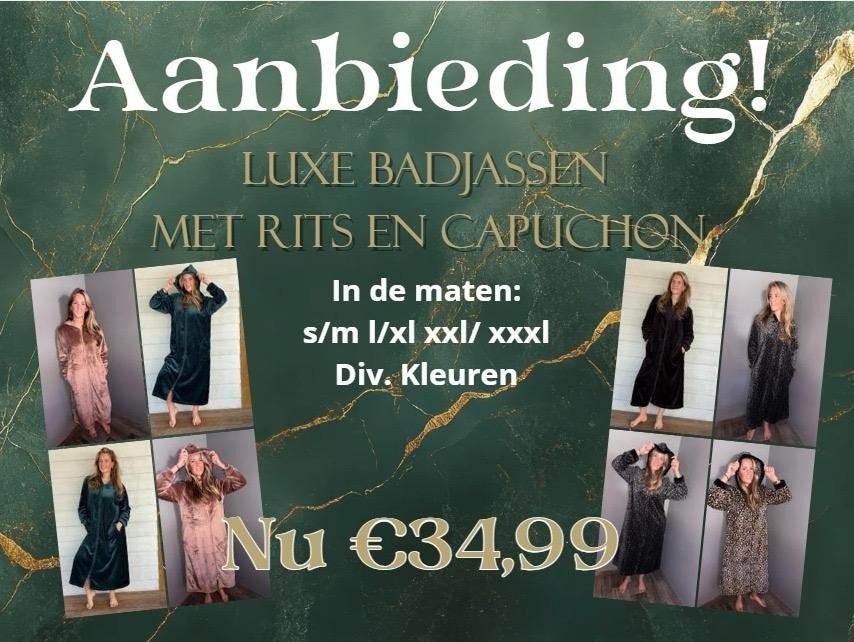 badjassen  top kwaliteit  met rits  per 200 voor 2500 euroo, Eén persoon, Cadeaubon