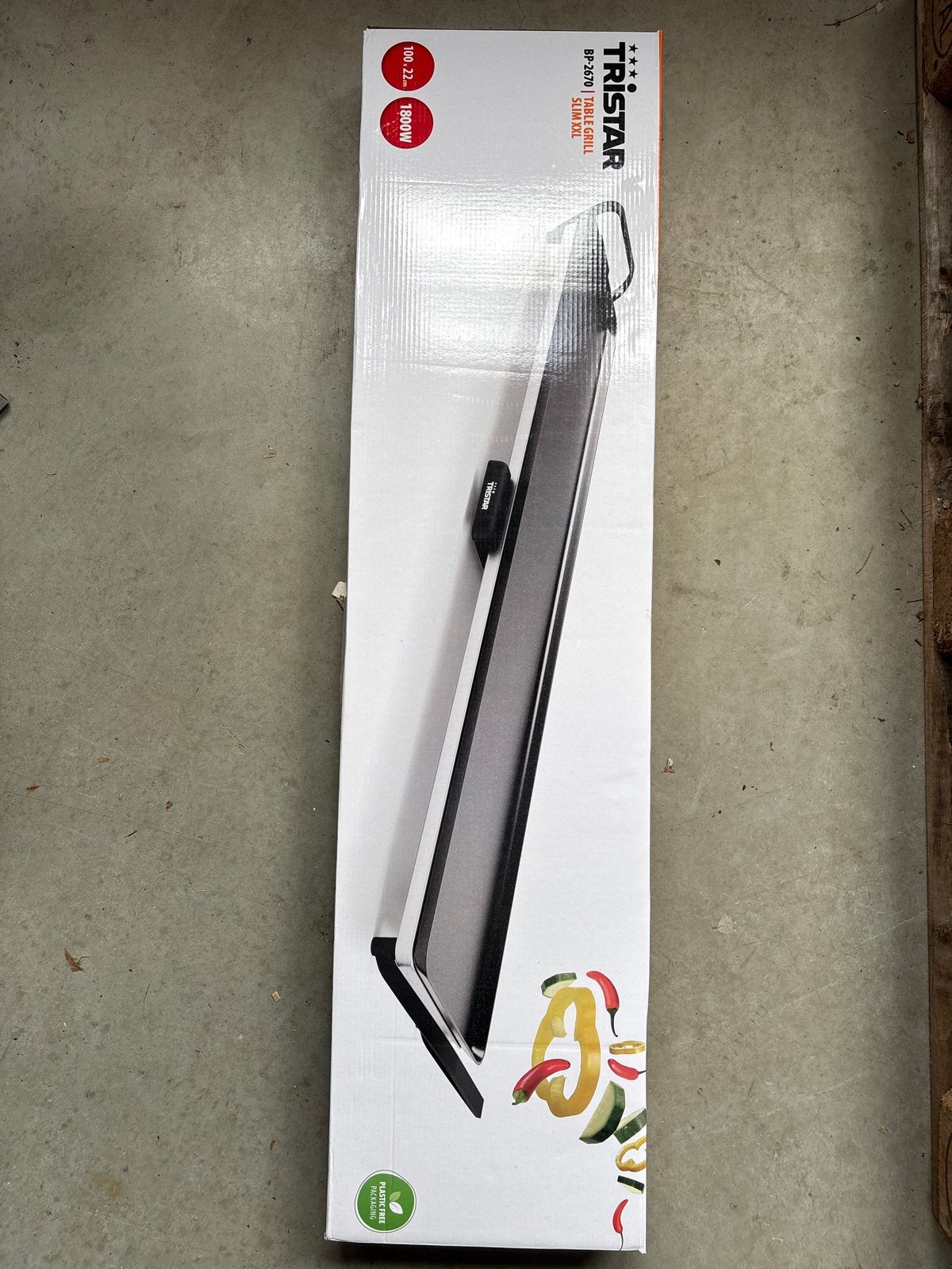 Tristar BP-2670 Tafelgrill Slim XXL - 1800W, Ophalen, Nieuw, Tafelgrill