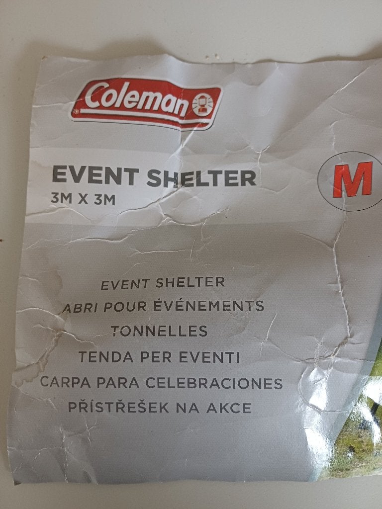 Coleman Event Shelter met 4 zijwanden 3m x 3m, Tuin en Terras, Partytenten, Ophalen, Gebruikt, Opvouwbaar, Overige typen
