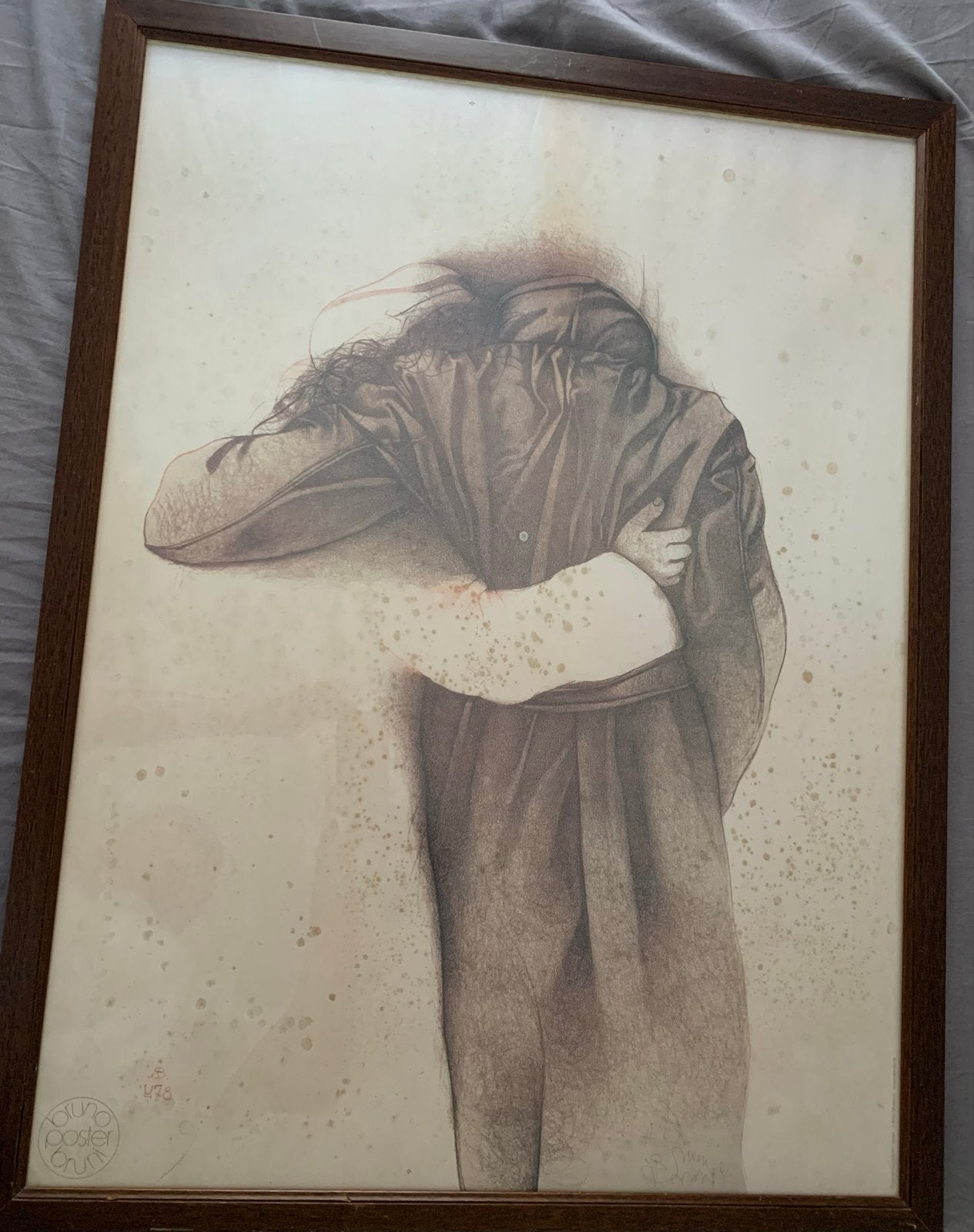 Zwartwit ets litho van Bruno Bruni, gesigneerd en genummerd, Antiek en Kunst, Kunst | Litho's en Zeefdrukken, Ophalen