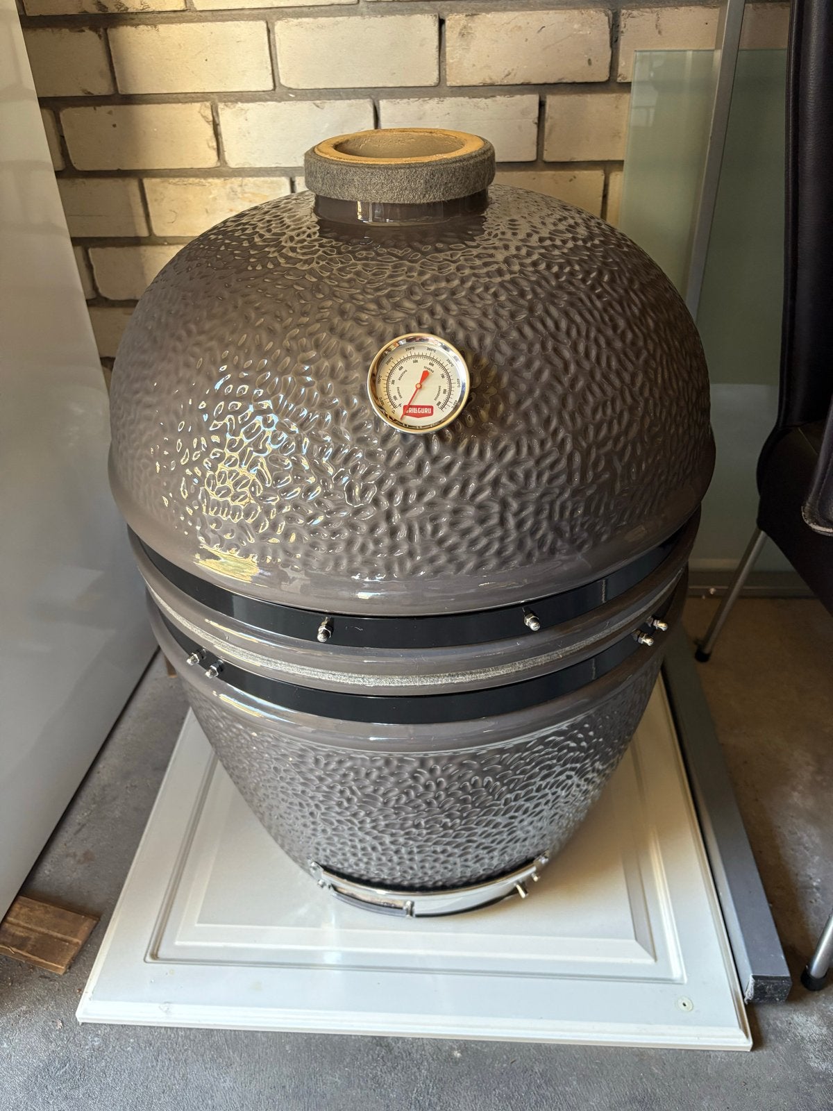 Grill Guru Large Kamado BBQ Grijs NIEUW met bon, Tuin en Terras, Ophalen, Nieuw, Met accessoires