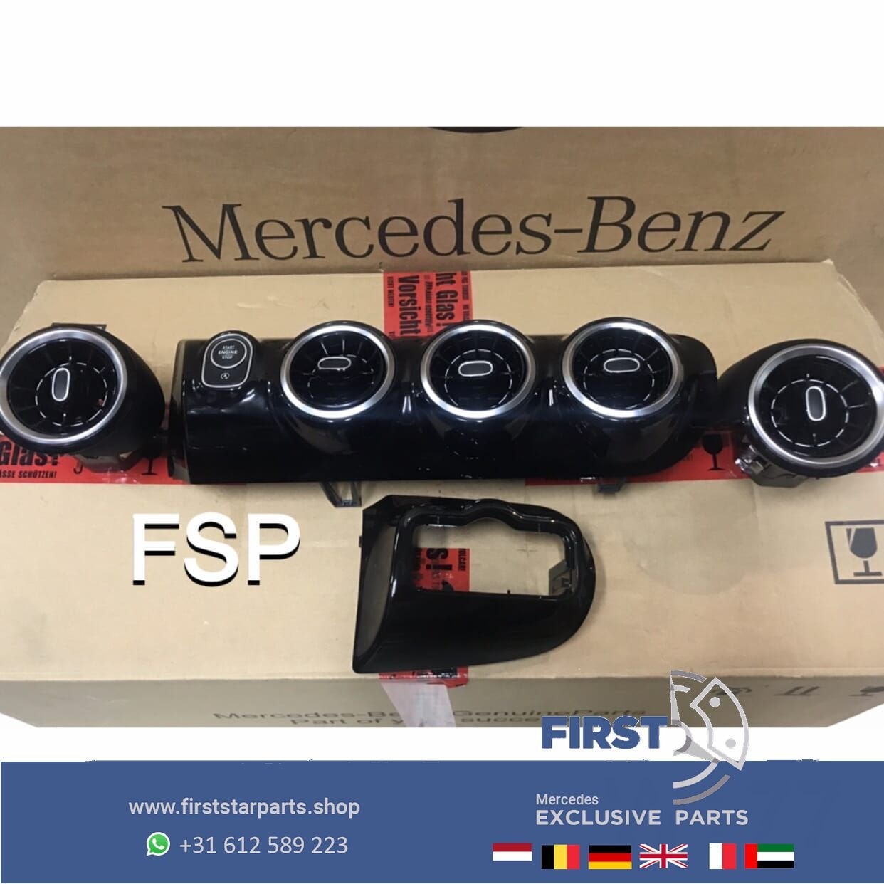 W177 V177 ZWARTE INTERIEUR LIJSTEN DASHBOARD + MIDDENCONSOLE, Auto-onderdelen, Gebruikt, -, Ophalen of Verzenden, -