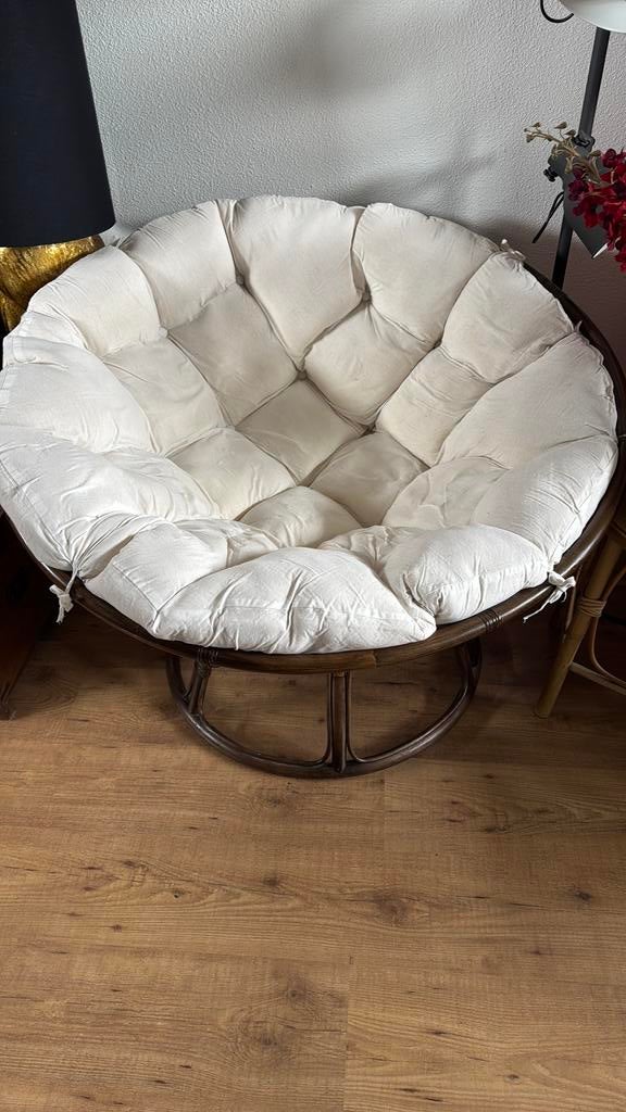 Rotan loungestoel, Huis en Inrichting, Ophalen, Eenpersoons, Minder dan 75 cm, Zo goed als nieuw