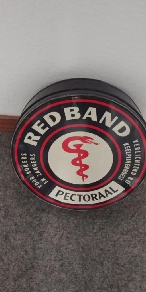 Groot blik Redband Pectoraal., Verzamelen, Blikken, Ophalen of Verzenden, Gebruikt, Overige, Overige merken