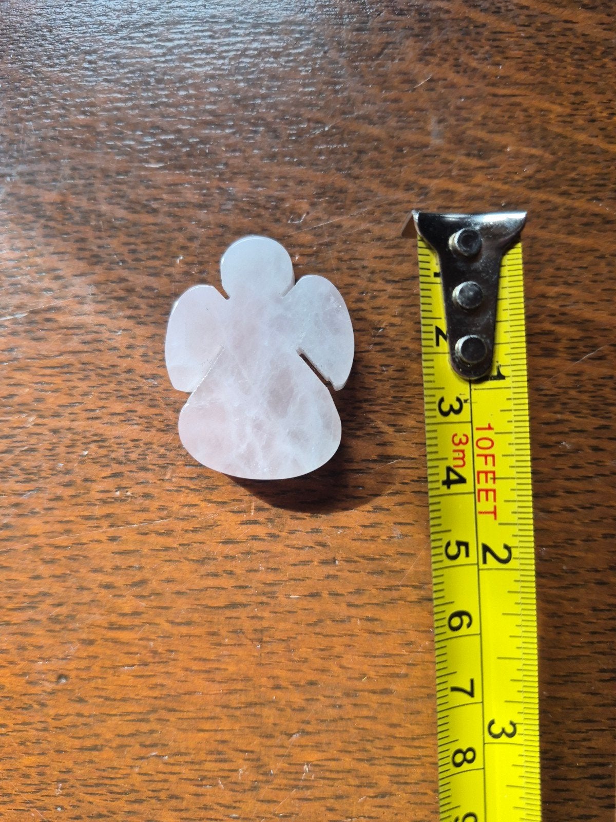 Roze kwarts engel beeldje 4cm, Verzamelen, Ophalen of Verzenden, Mineraal