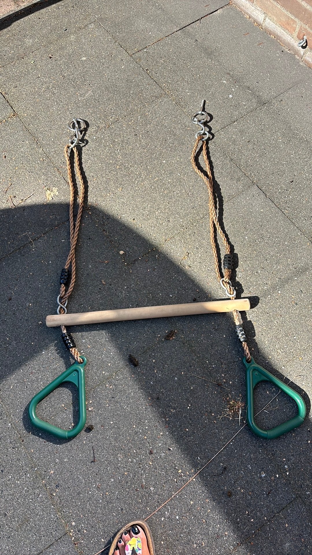 Rekstok met ringen, Ophalen, Gebruikt