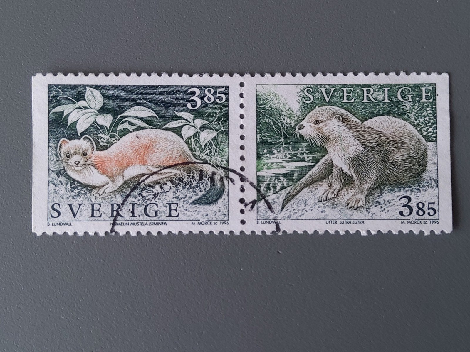 Zweden postzegels: Otter en Hermelijn (1996), Ophalen of Verzenden