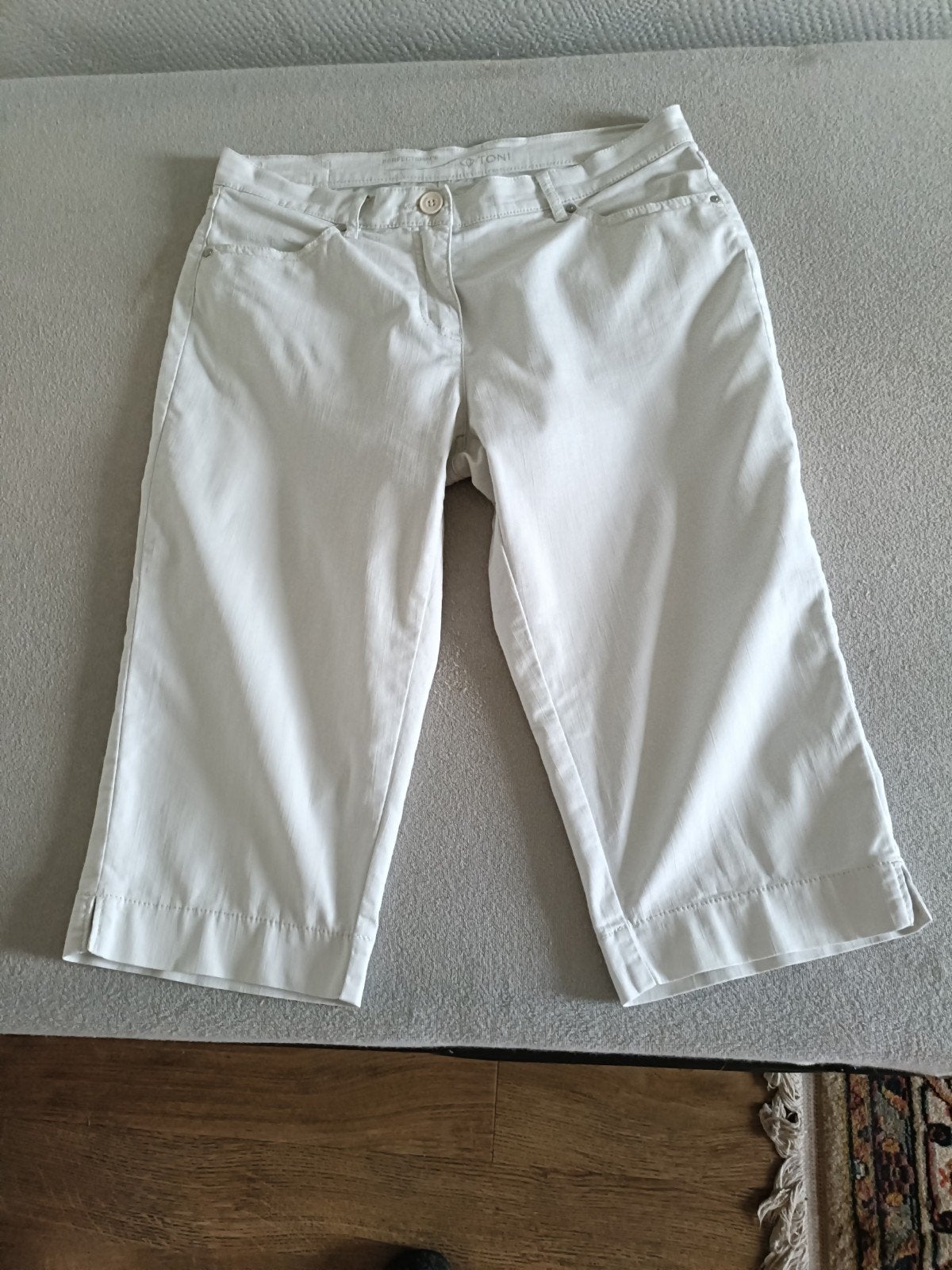 Toni Bermuda Licht Grijs Maat 38/40, Driekwart, Grijs, Gedragen, Toni
