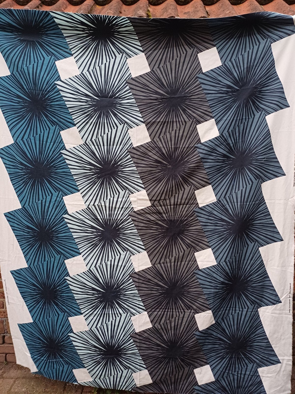 Lap ikea stof anna salander blauw blok, Hobby en Vrije tijd, Stoffen en Lappen, Blauw, 120 cm of meer, Nieuw, Ophalen of Verzenden
