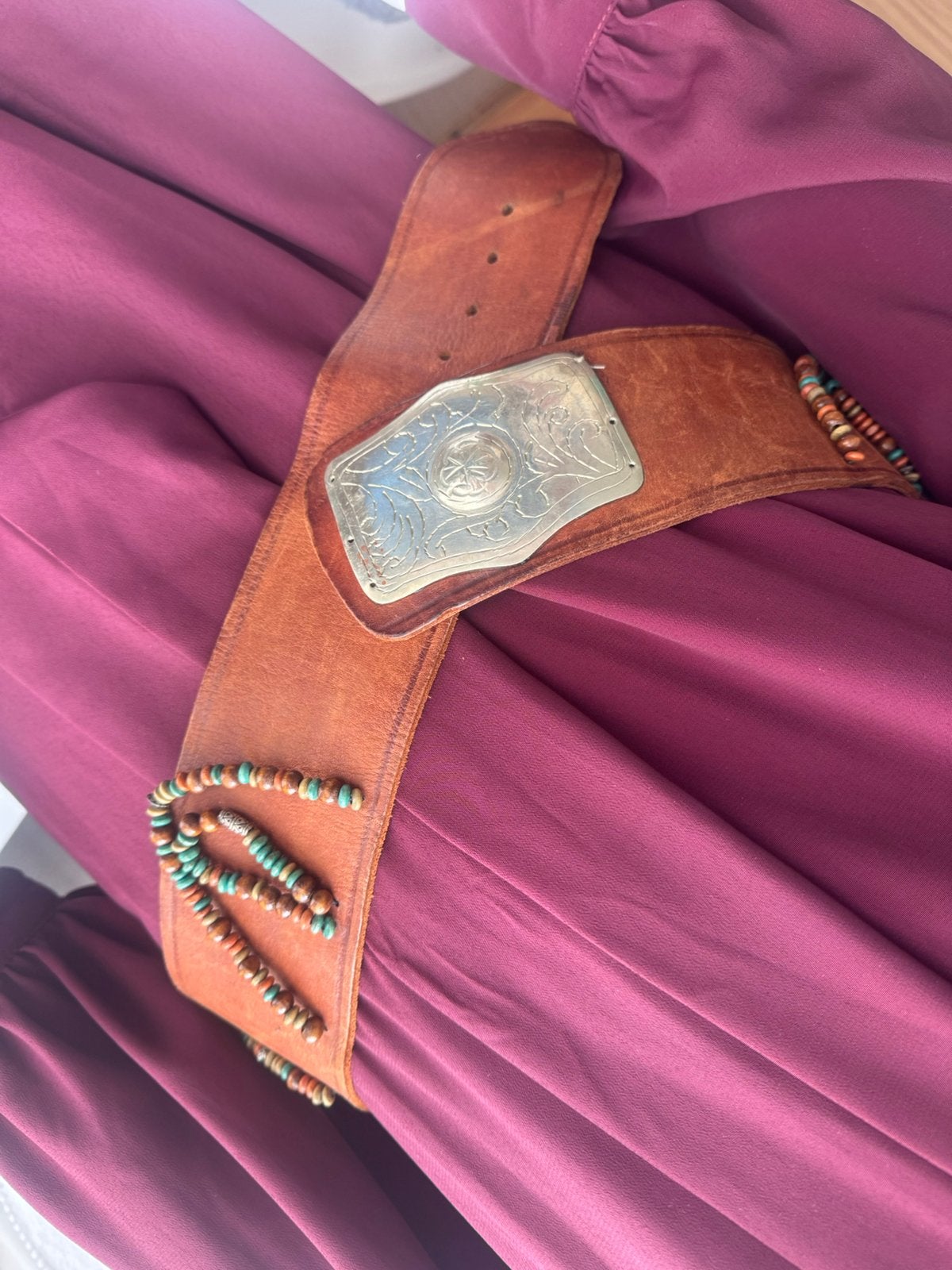 Mooie leren riem, Kleding | Dames, Ophalen of Verzenden, Gedragen, 100 cm of meer