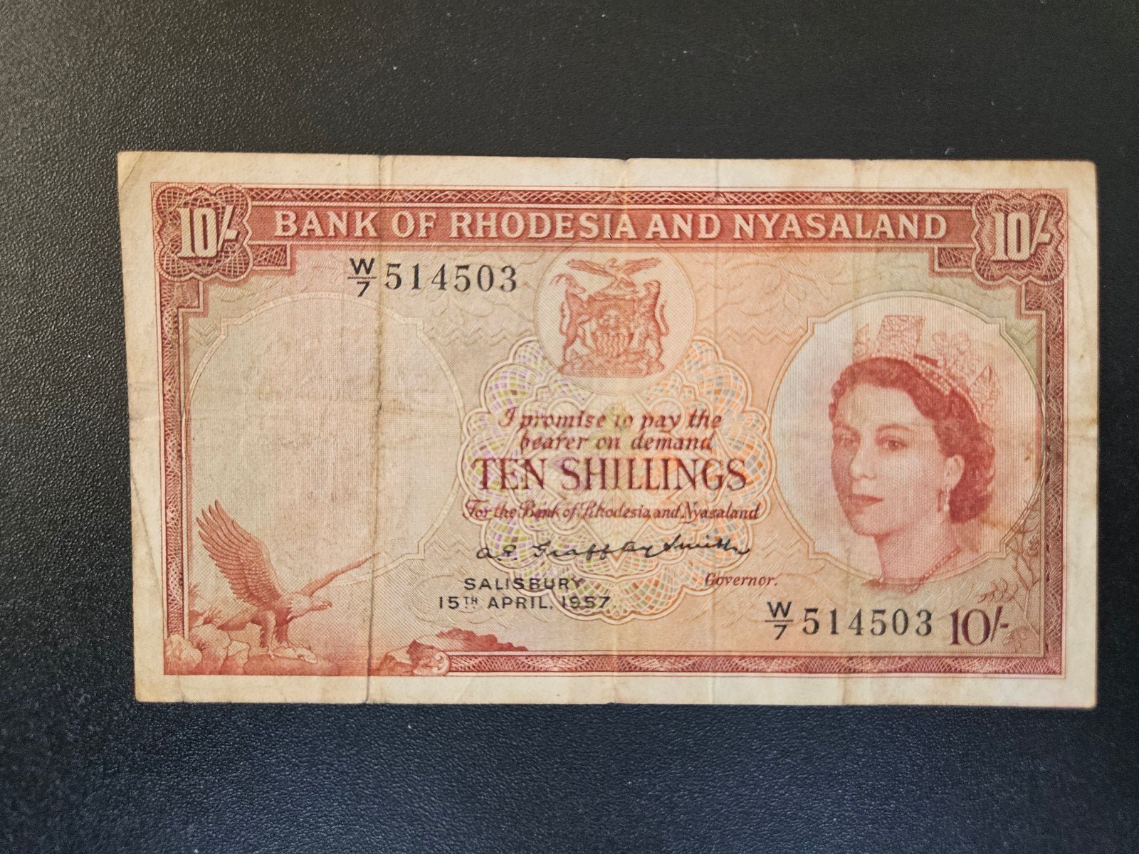 Rhodesië en Nyasaland pick 20a 1957, Verzenden, Overige landen, Los biljet