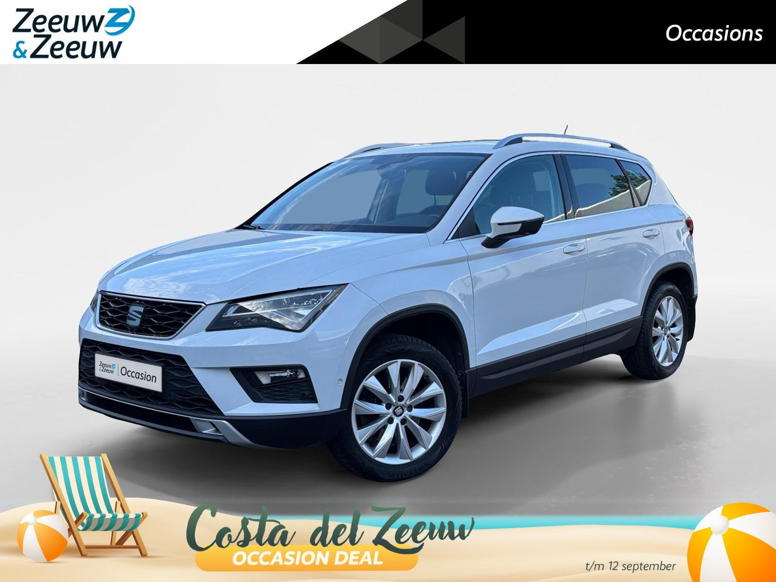SEAT Ateca 1.0 EcoTSI Limited Edition | Trekhaak | Achteruit, Auto's, Seat, Voorwielaandrijving, 12 maanden, Gebruikt, Euro 6