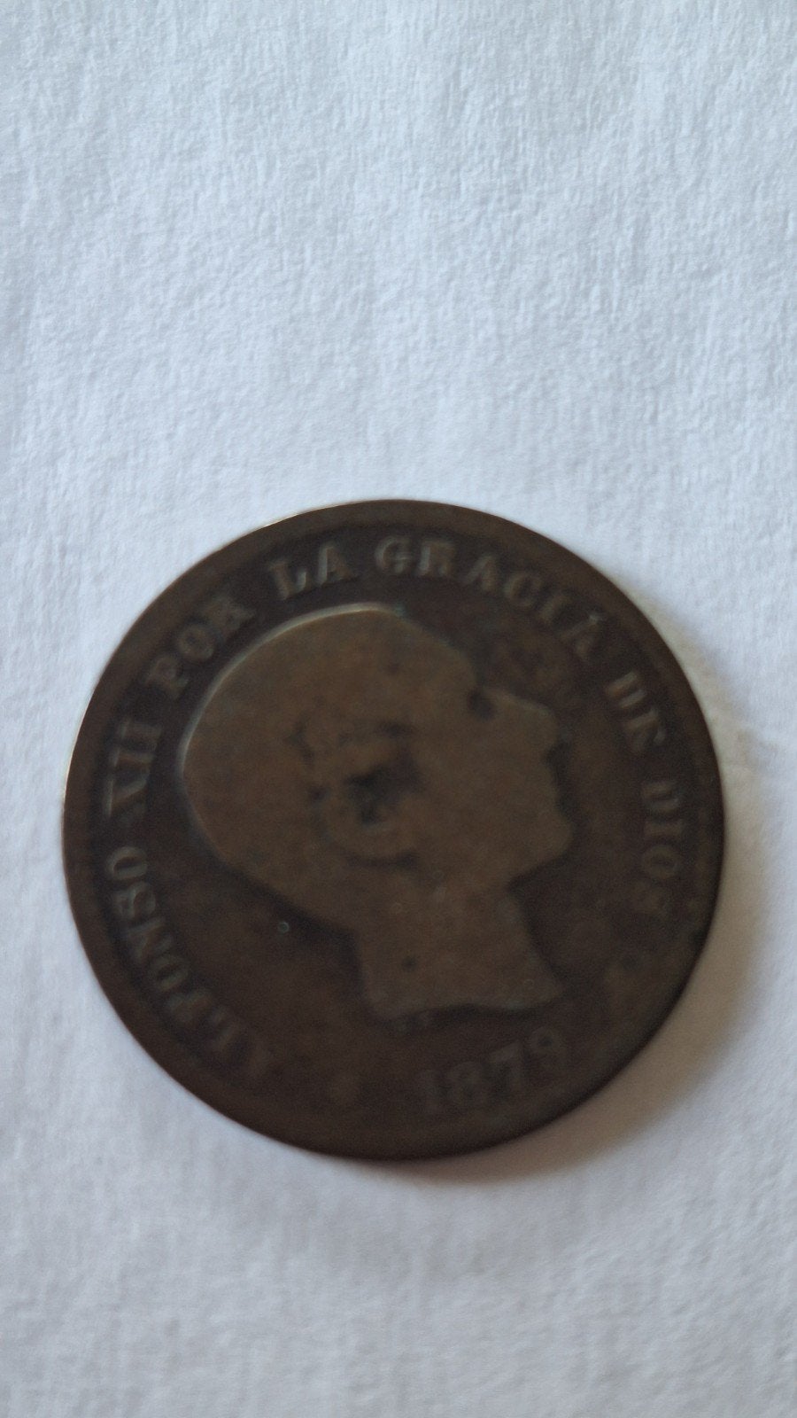Historische Spaanse munt: Alfonso XII, 1879, Ophalen, Voor 1920, Gelopen
