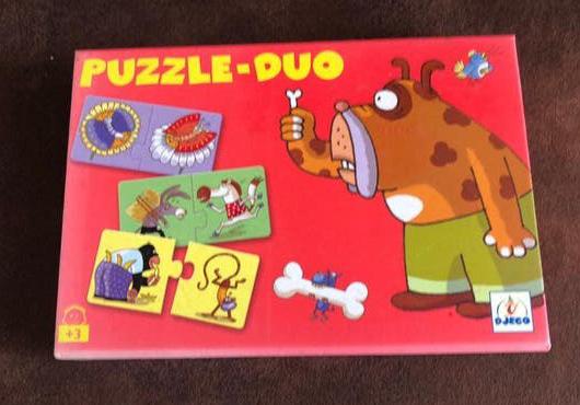 Djeco Puzzle Duo Dieren Associatie Puzzel, Ophalen of Verzenden, 10 tot 50 stukjes, Gebruikt, 2 tot 4 jaar