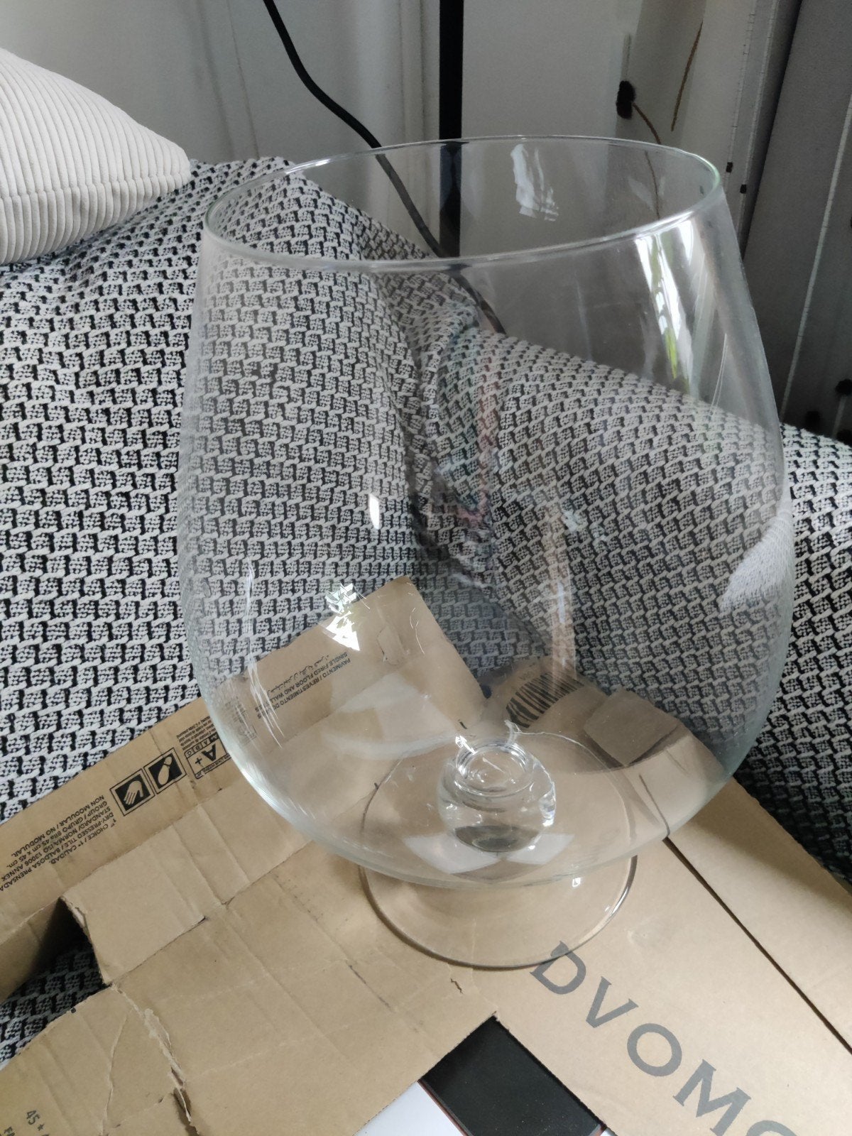 Groot glazen cognacglas, Ophalen, Overige kleuren, Glas, Minder dan 50 cm