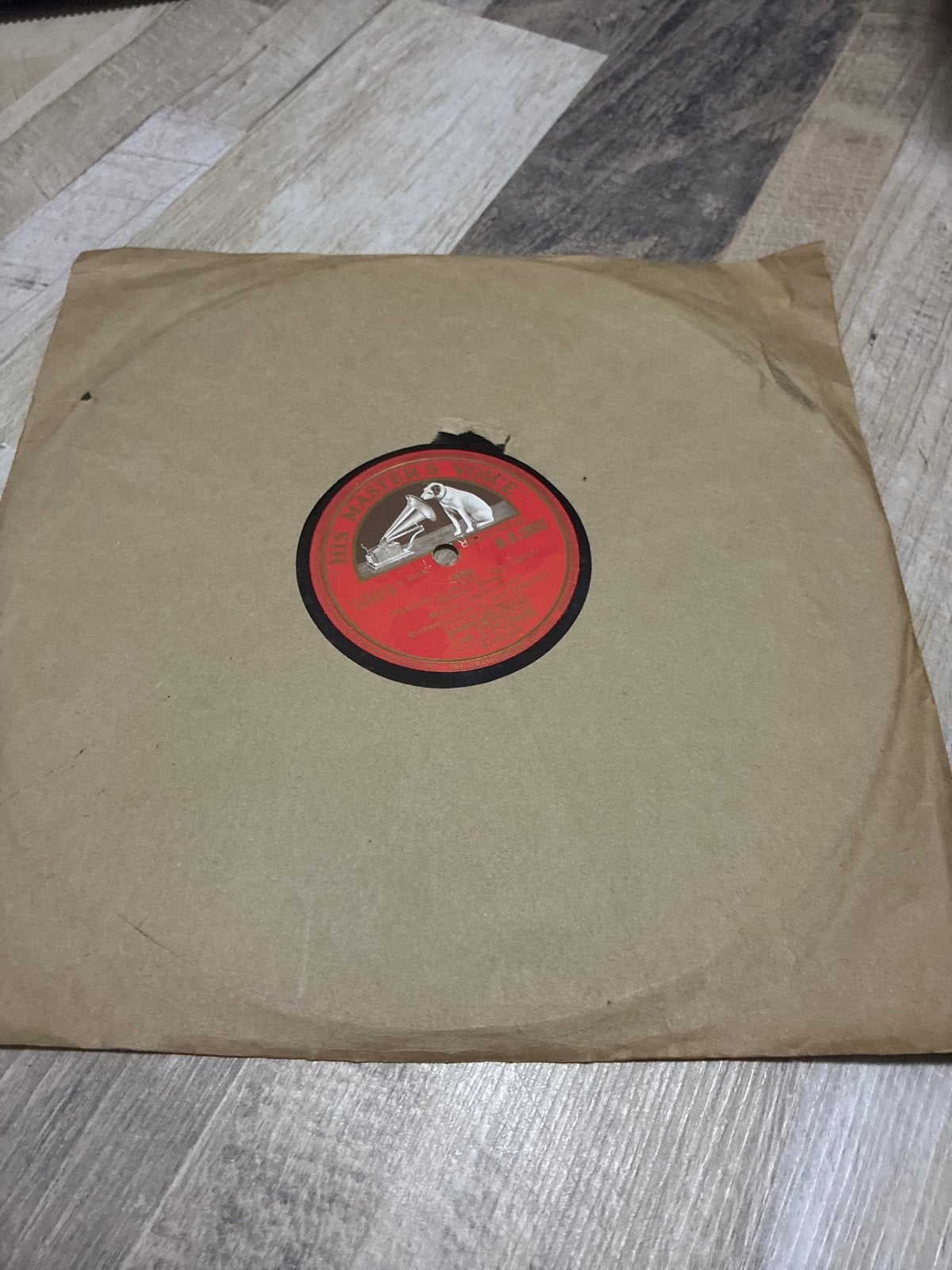 Antieke His Master's Voice 78 toeren plaat, Ophalen, Gebruikt, 10 inch, Overige genres