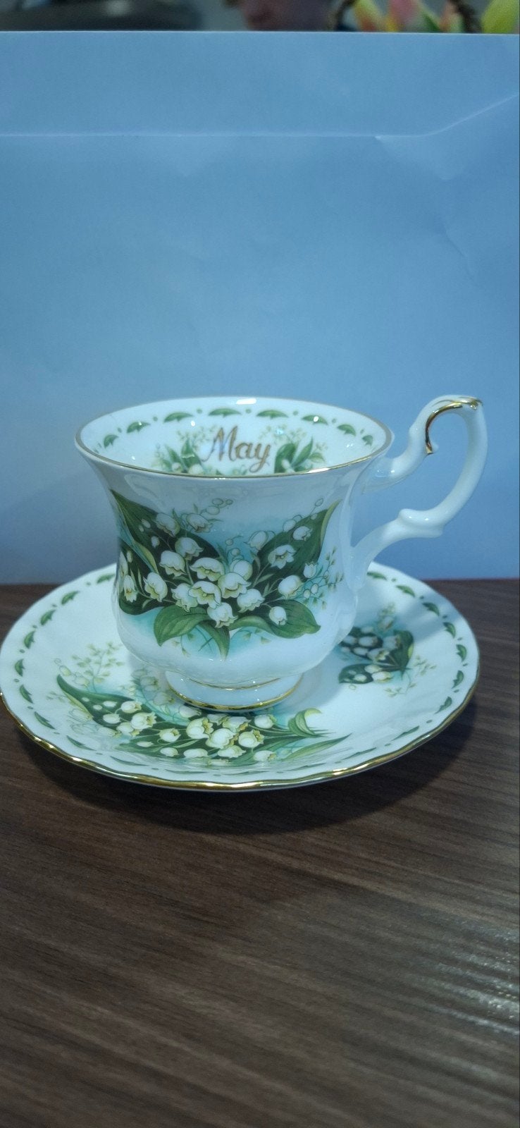 Royal Albert Lelietje-van-dalen Theekopje en Schotel - Mei, Ophalen of Verzenden