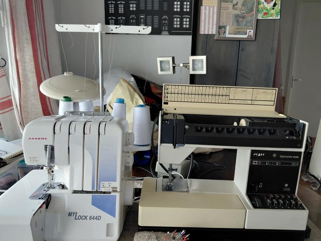 Janome lockmachine en Pfaff naaimachine samen te koop, Verzenden, Gebruikt, Lockmachine, Janome