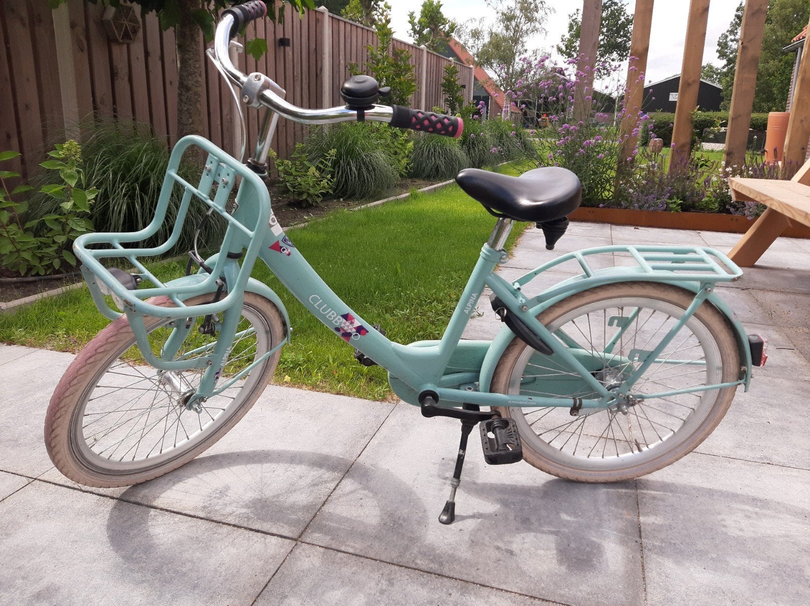 Meisjesfiets 20 inch transporter blauw, Fietsen en Brommers, Fietsen | Meisjes, Ophalen, Gebruikt, 20 inch