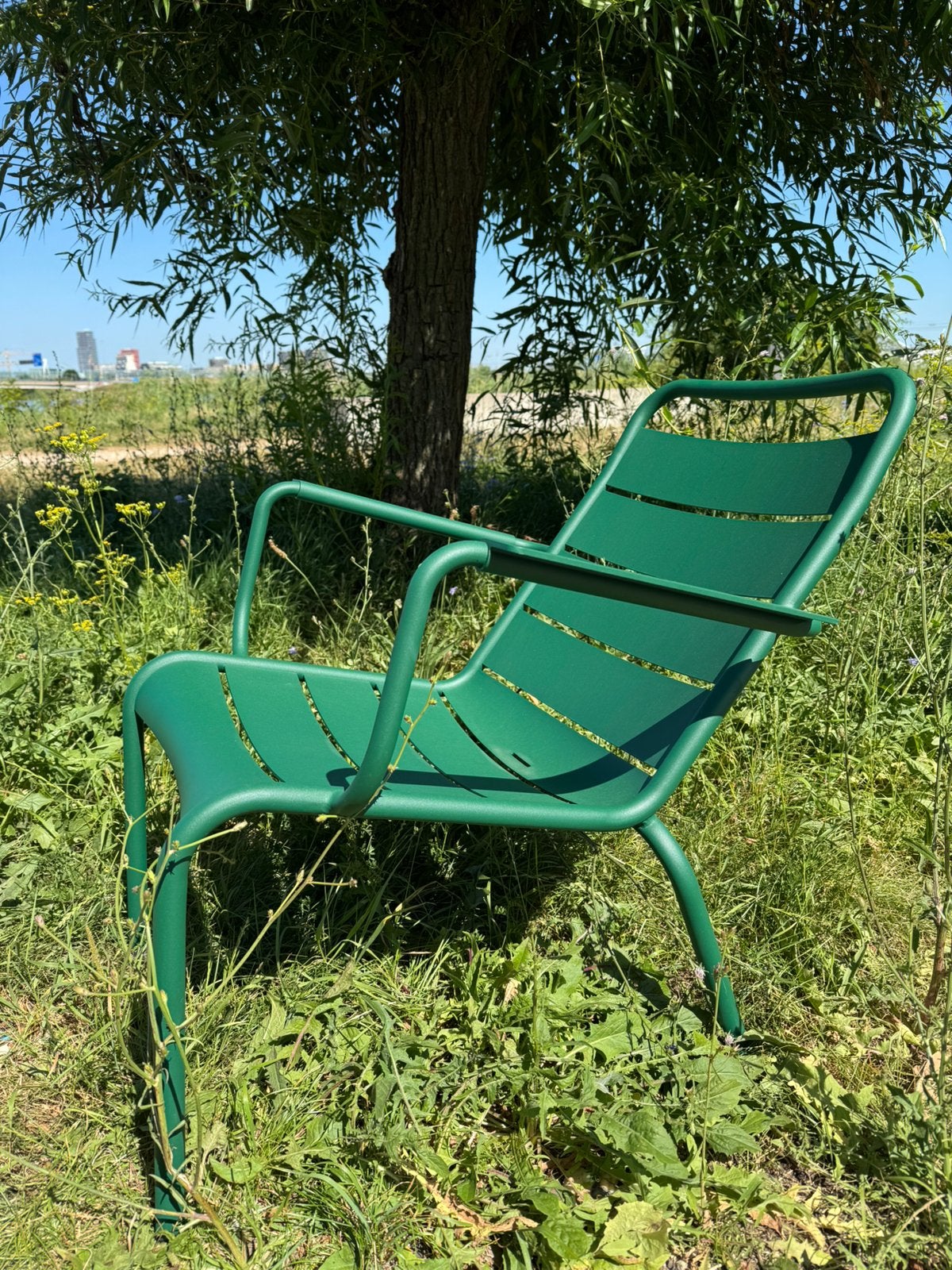 Fermob Luxembourg loungestoel Cedar green, Tuin en Terras, Ophalen, Aluminium, Zo goed als nieuw, Loungeset