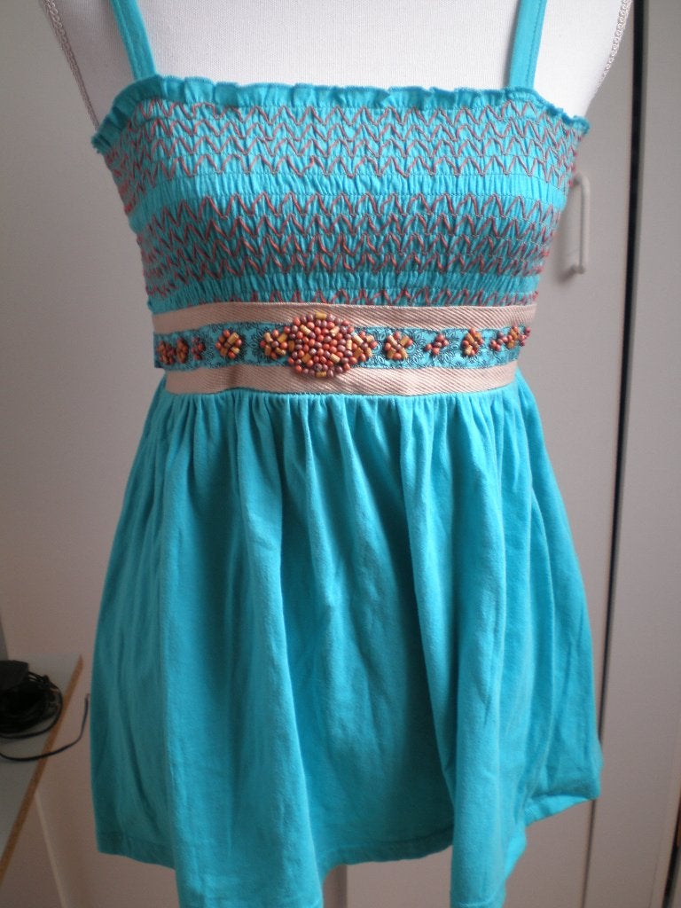 Zomerse turquoise top met kralen detail van Atmosphere, Kleding | Dames, Maat 38/40 (M), Atmosphere, Blauw, Nieuw