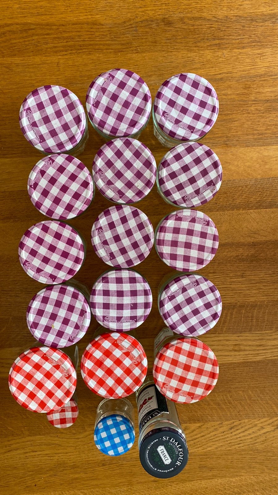 Bonne Maman glazen potjes met deksel, Glas, Nieuw, Ophalen of Verzenden, Voorraadpot