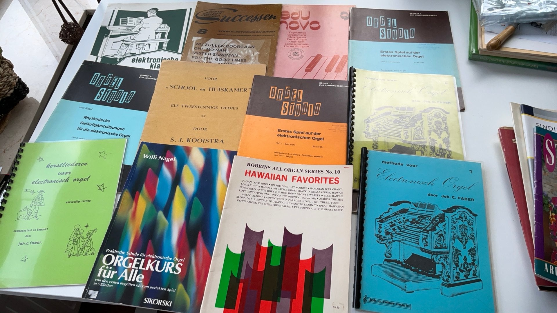 Partij van 12 orgelboeken,Nagel,Kerst,Robbins,Faber, Kooistr, Muziek en Instrumenten, Orgel, Klassiek, Ophalen of Verzenden, Zo goed als nieuw