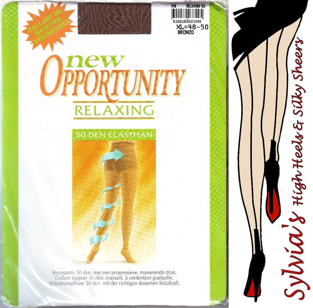 New Opportunity Relaxing 50 denier panty maat 48-50, Maat 48/52 (XL), Bruin, Verzenden, Nieuw
