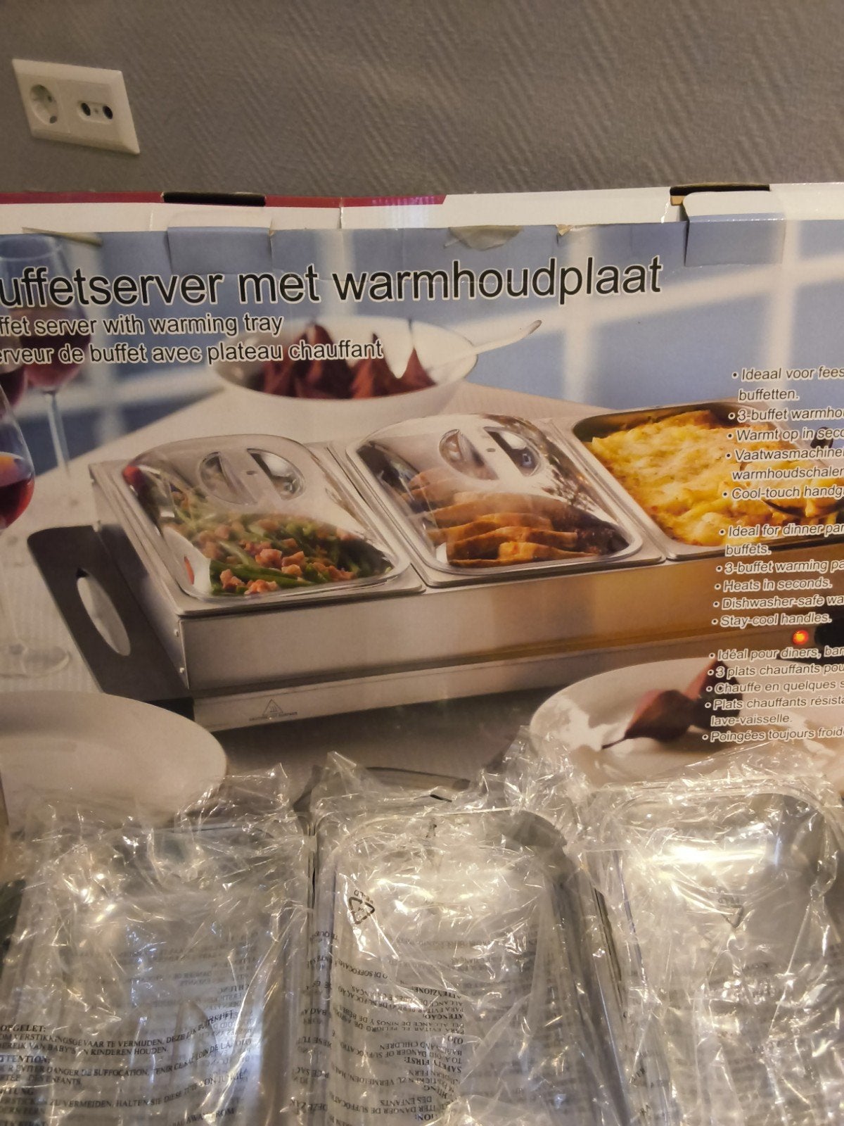 Buffet warmhoudschalen nieuw in verpakking, Ophalen, Nieuw
