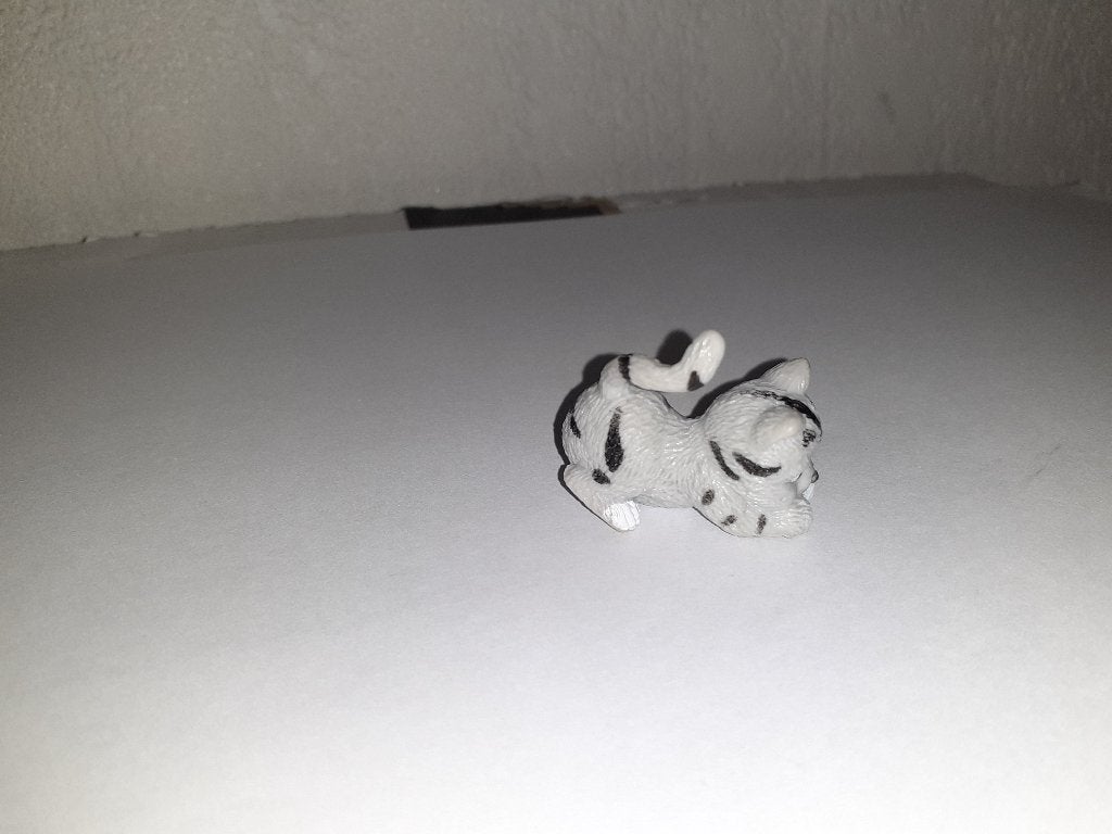 Poes, dierfiguur 3 cm, dierfiguur, Verzenden, Gebruikt, Hond of Kat, Beeldje of Figuurtje