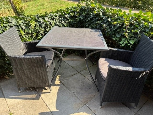 tuinset, Gebruikt, Rvs, Tuinset, Eettafel