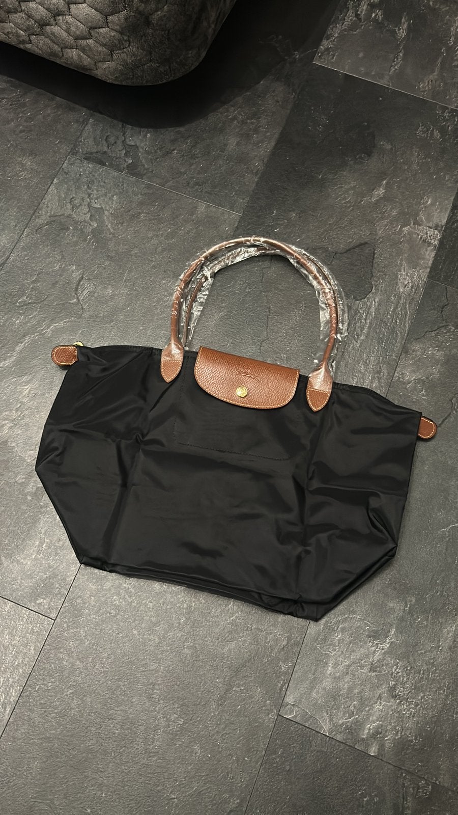 Longchamp Le Pliage schoudertas L, Ophalen of Verzenden, Nieuw, Zwart, Schoudertasje