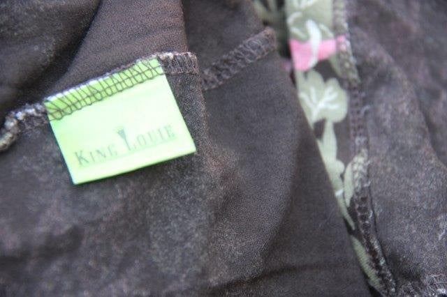 Rok bruin/roze/groen King Louie mt L Vaste prijs, Kleding | Dames, Bruin, Maat 42/44 (L), Ophalen of Verzenden, Zo goed als nieuw