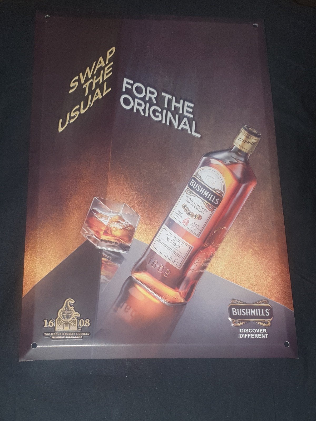 wandbord  bushmills, Ophalen of Verzenden, Nieuw, Reclamebord