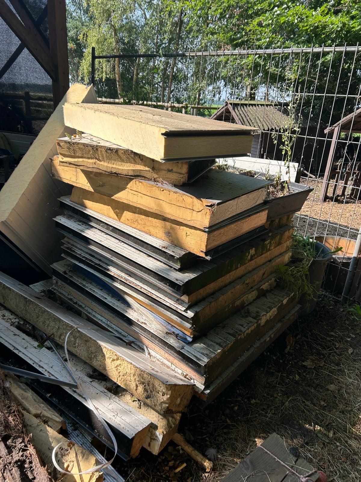 Sandwichpanelen restanten, gratis, Ophalen, Gebruikt