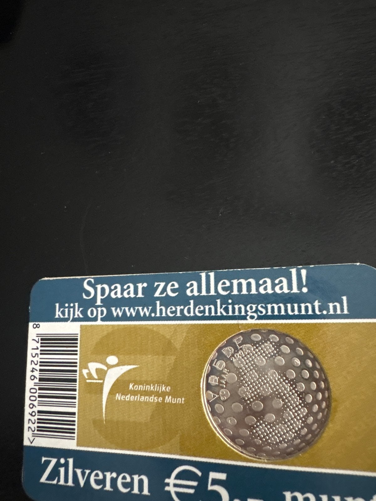 Zilveren Vredes Vijfje 2005 - 60 jaar Vrede en Vrijheid, Ophalen, Koningin Beatrix, Zilver, Euro's