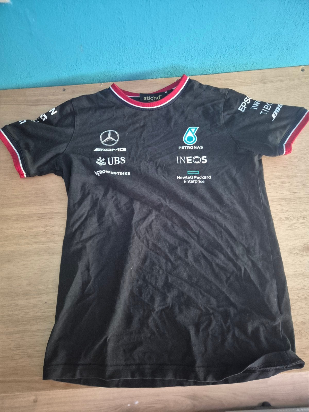 Mercedes-AMG Petronas F1 Team T-shirt Maat 152, Ophalen of Verzenden, Gebruikt, Mercedes-AMG Petronas, Jongen of Meisje