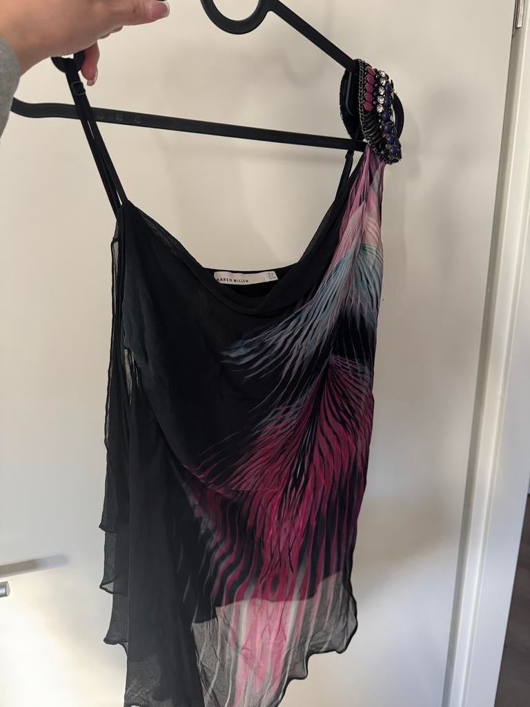 Karen Millen top, Maat 38/40 (M), Zwart, Ophalen of Verzenden, Zo goed als nieuw