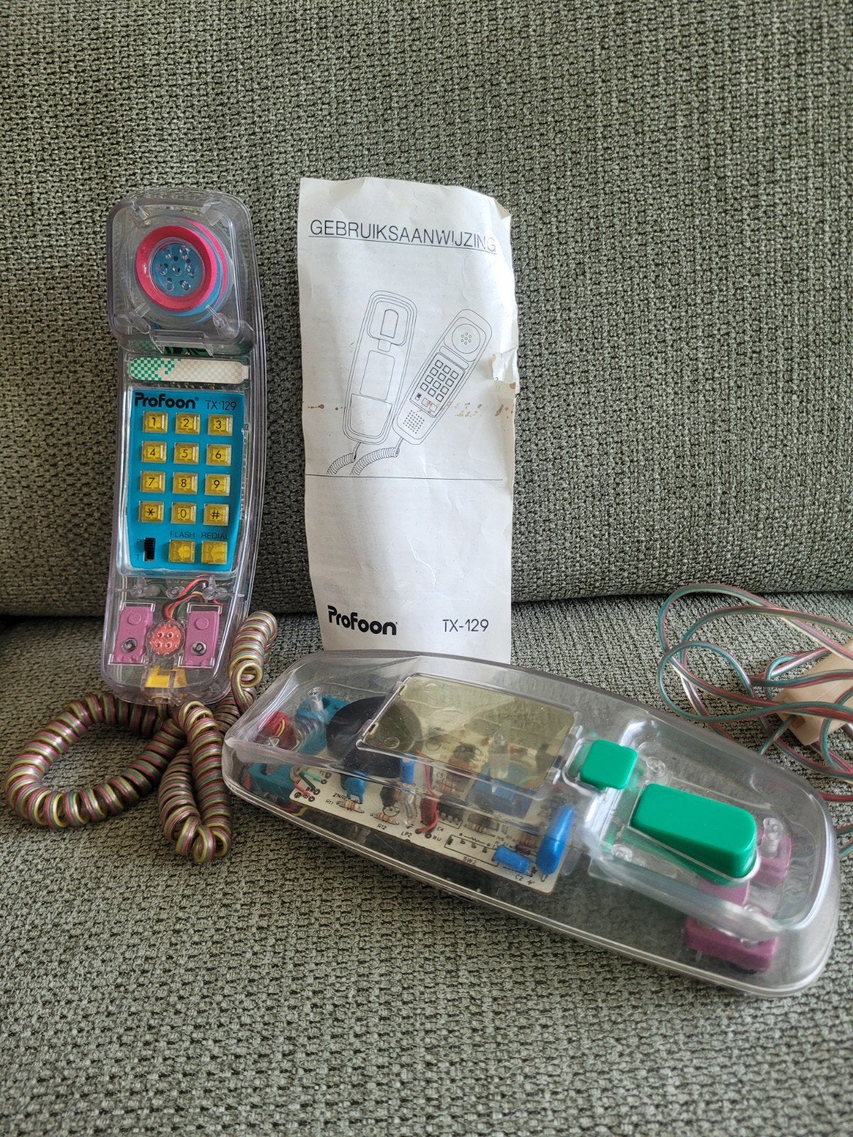 Vintage Transparante Profoon TX-129 Telefoon jaren 90, Telecommunicatie, Vaste telefoons | Niet Draadloos, Ophalen of Verzenden