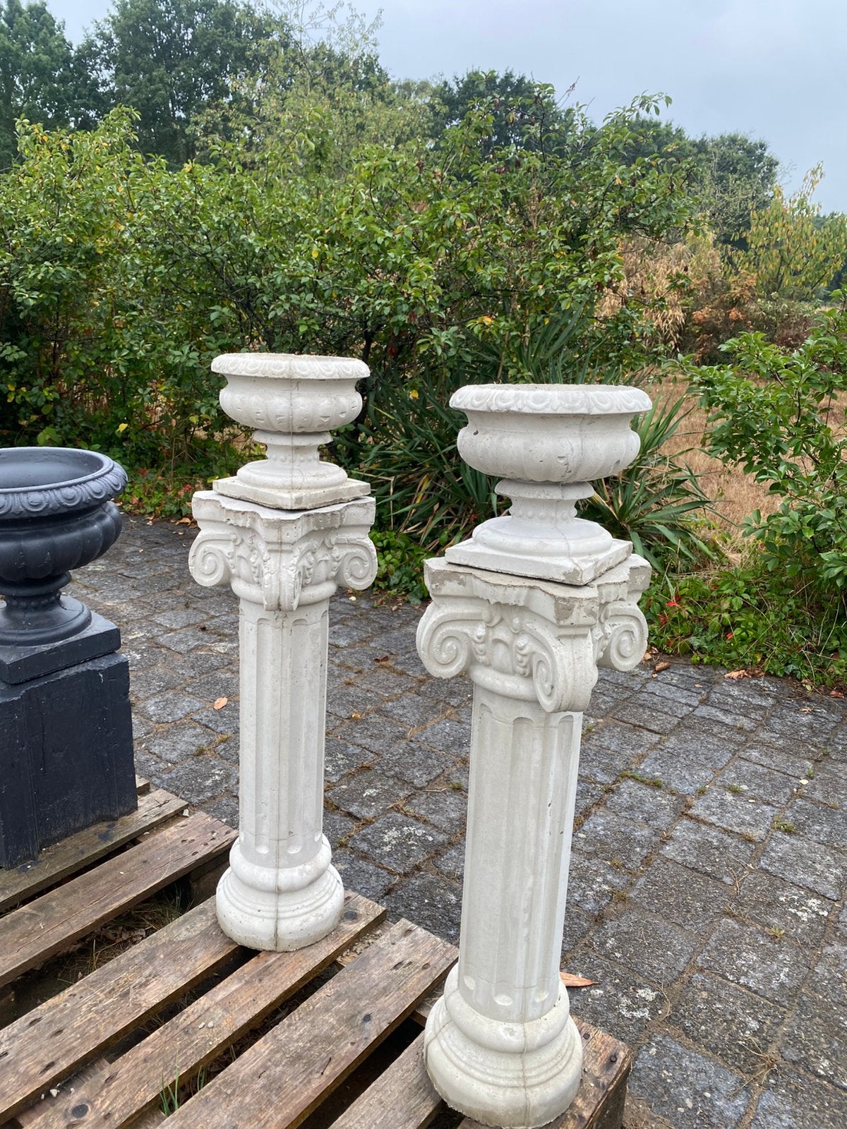 Betonnen tuin en woon decoratie -unieke set vazen en pilaren, Ophalen, Nieuw, Beton, Overige typen