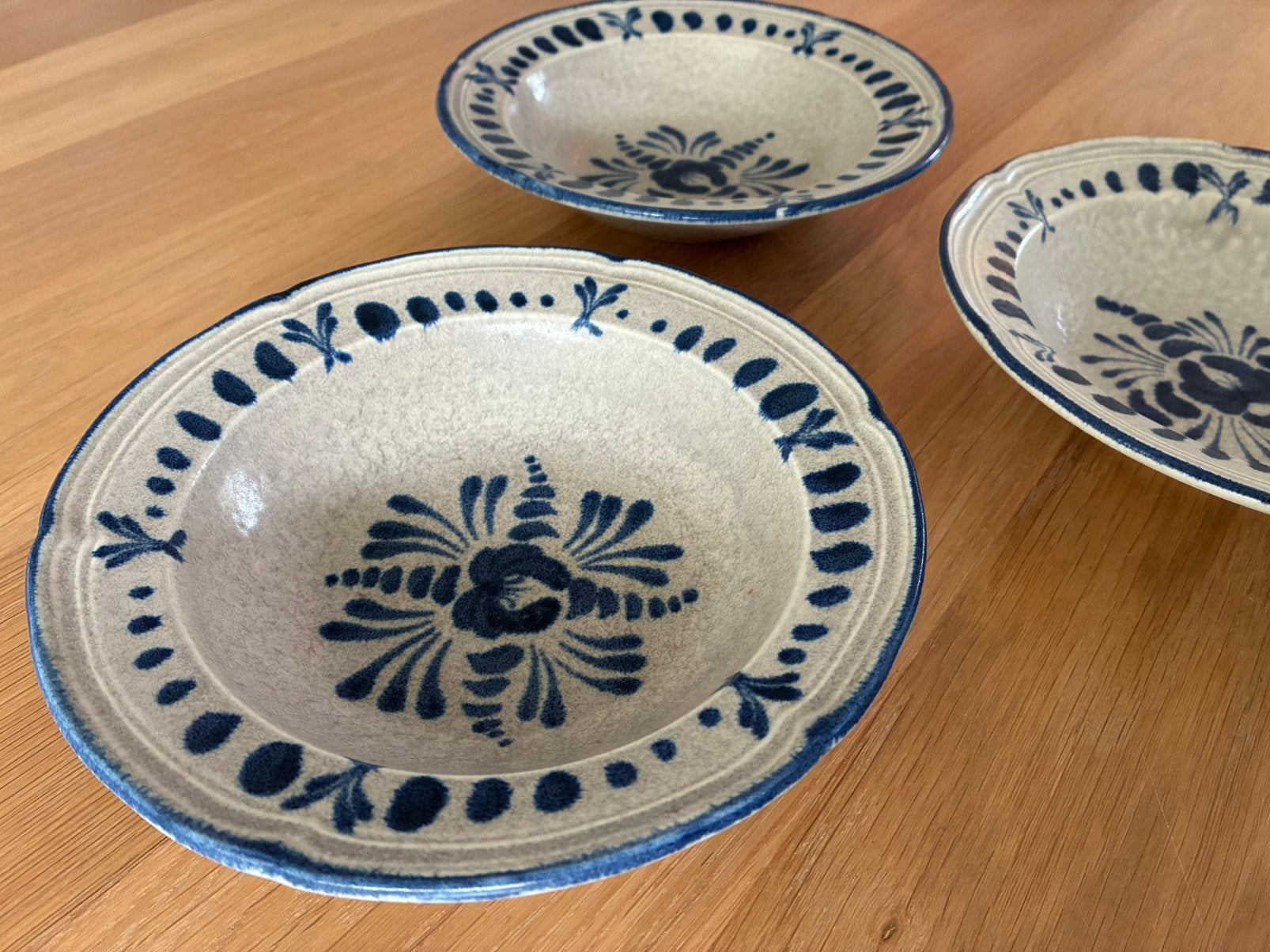 3 vintage kommen Faïencerie de Pornic – Stuart – Frankrijk, Ophalen of Verzenden