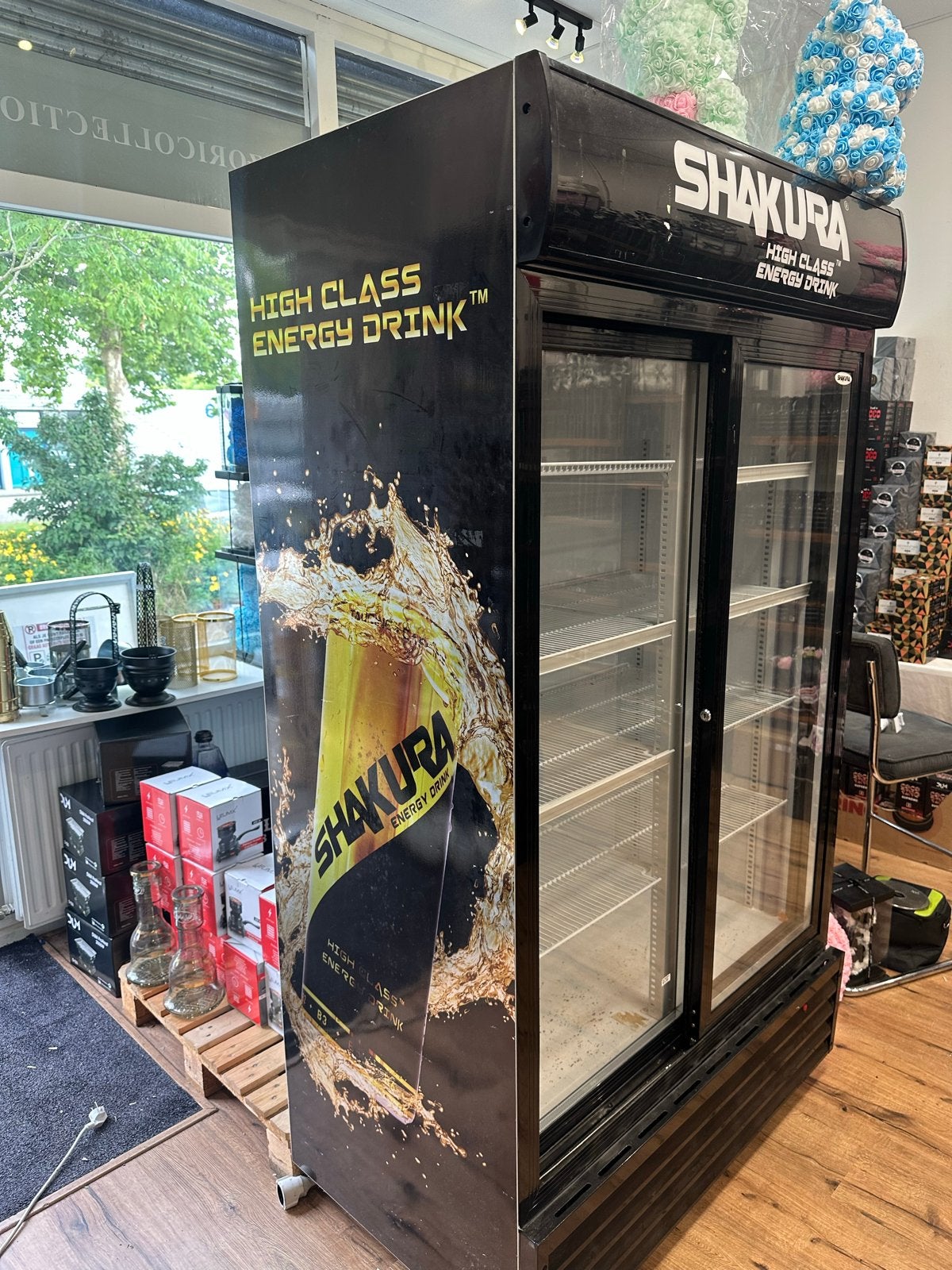 Shakura Energy Drink koelkast - Perfect werkend!, Ophalen, 200 liter of meer, 60 cm of meer, 160 cm of meer