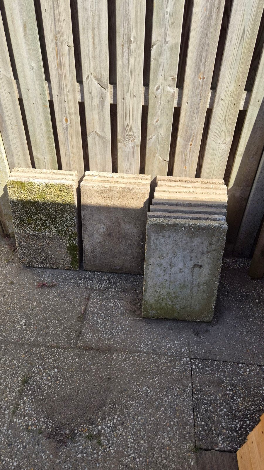 Gratis! 35 Terrastegels/Tuinstenen (40x60x5-5,5 cm), Tuin en Terras, Tegels en Klinkers, Ophalen, Gebruikt, Beton, Terrastegels