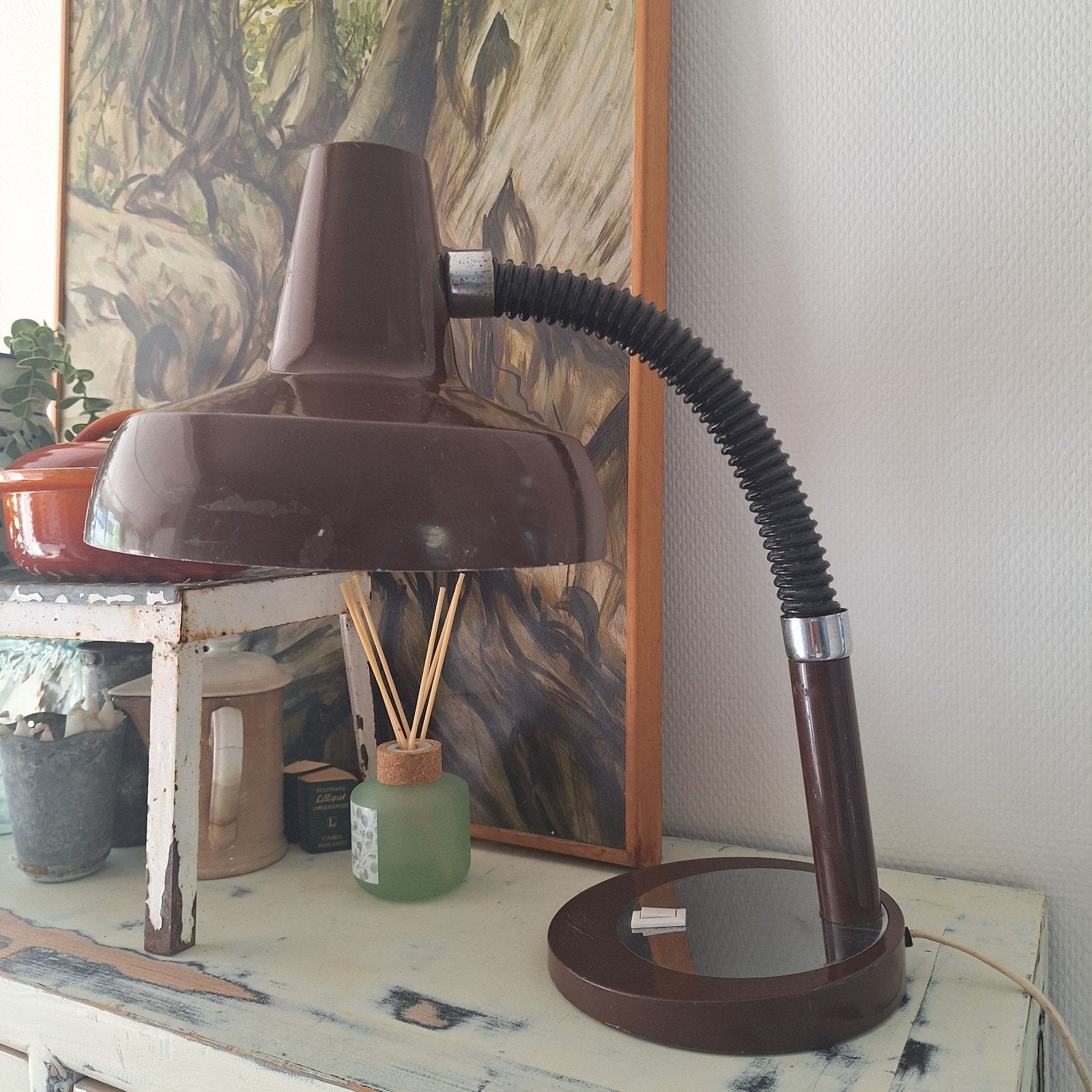Vintage Herda Amsterdam Tafellamp Jaren '60-'70, Ophalen of Verzenden